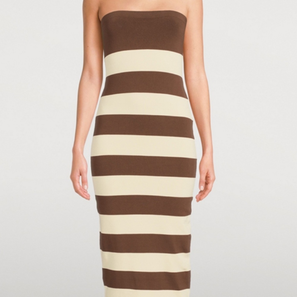 Posse Theo striped strapless dress size M